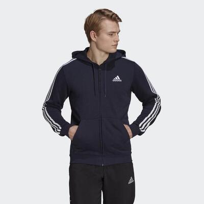 Essentials French Terry 3-Streifen Kapuzenjacke