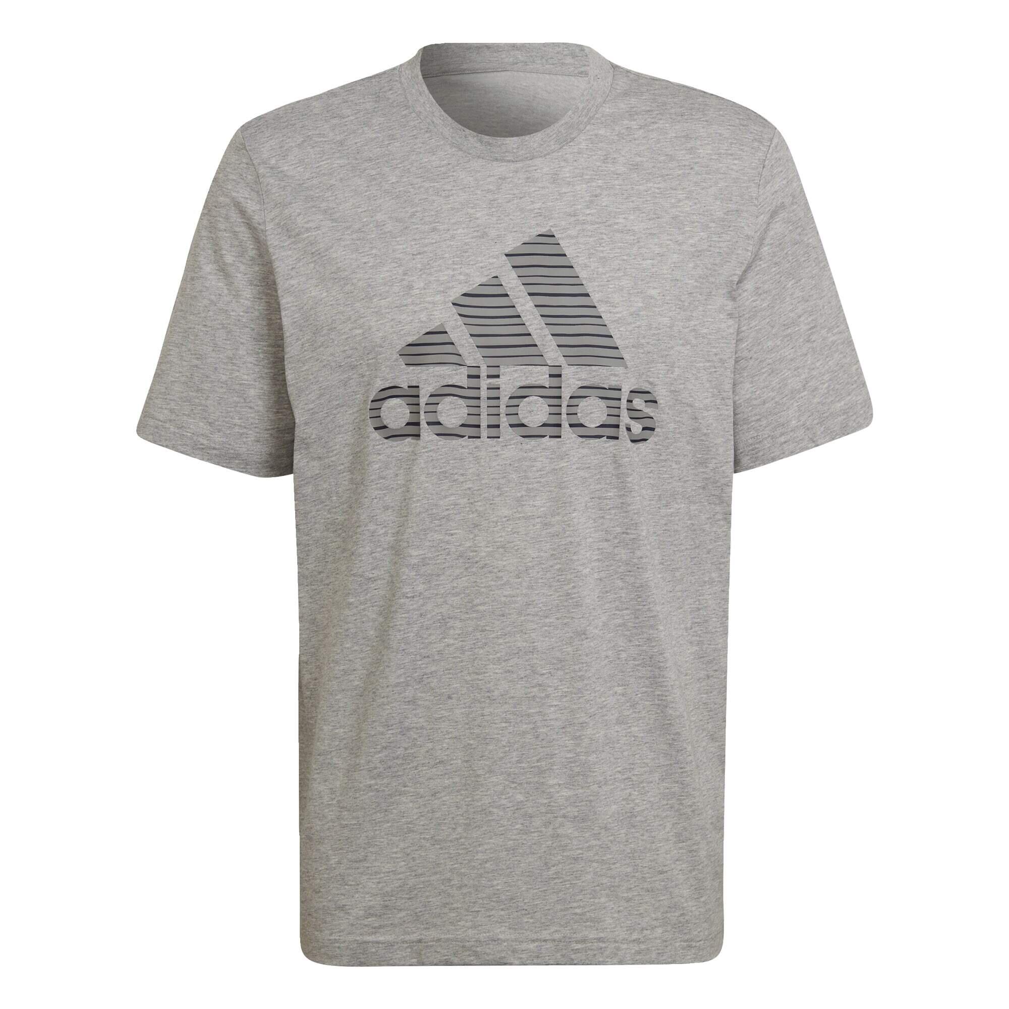 T-SHIRT DE GINÁSTICA E PILATES 100% ALGODÃO HOMEM ESSENTIAL SUMMER. CINZA 2/5
