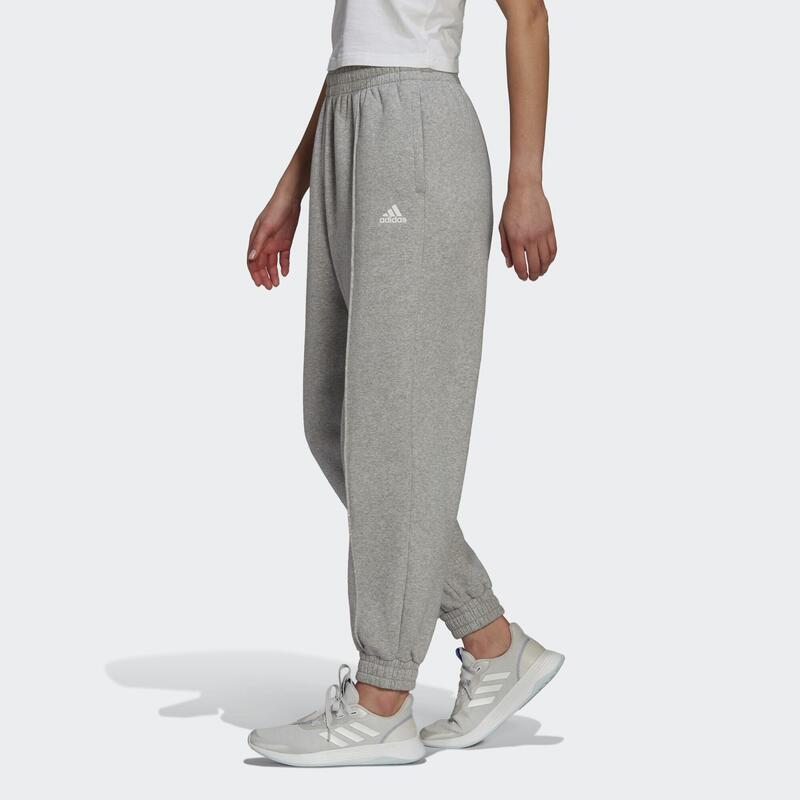 Pantaloni femei adidas Studio Fleece, Gri