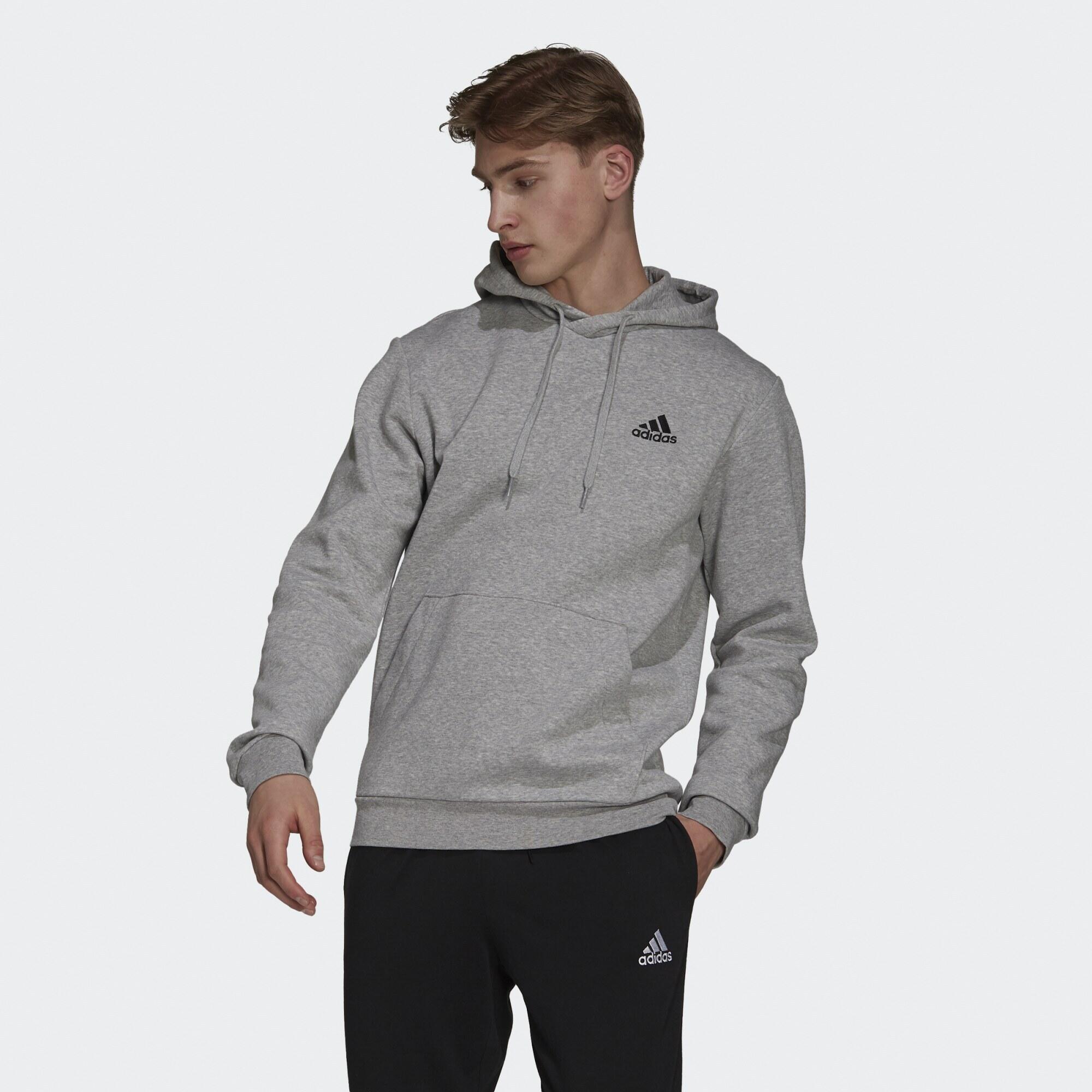 Adidas - Sweat-shirt À Capuche Molleton Essentials - Sweat-shirt - Gris|noir - S - Decathlon