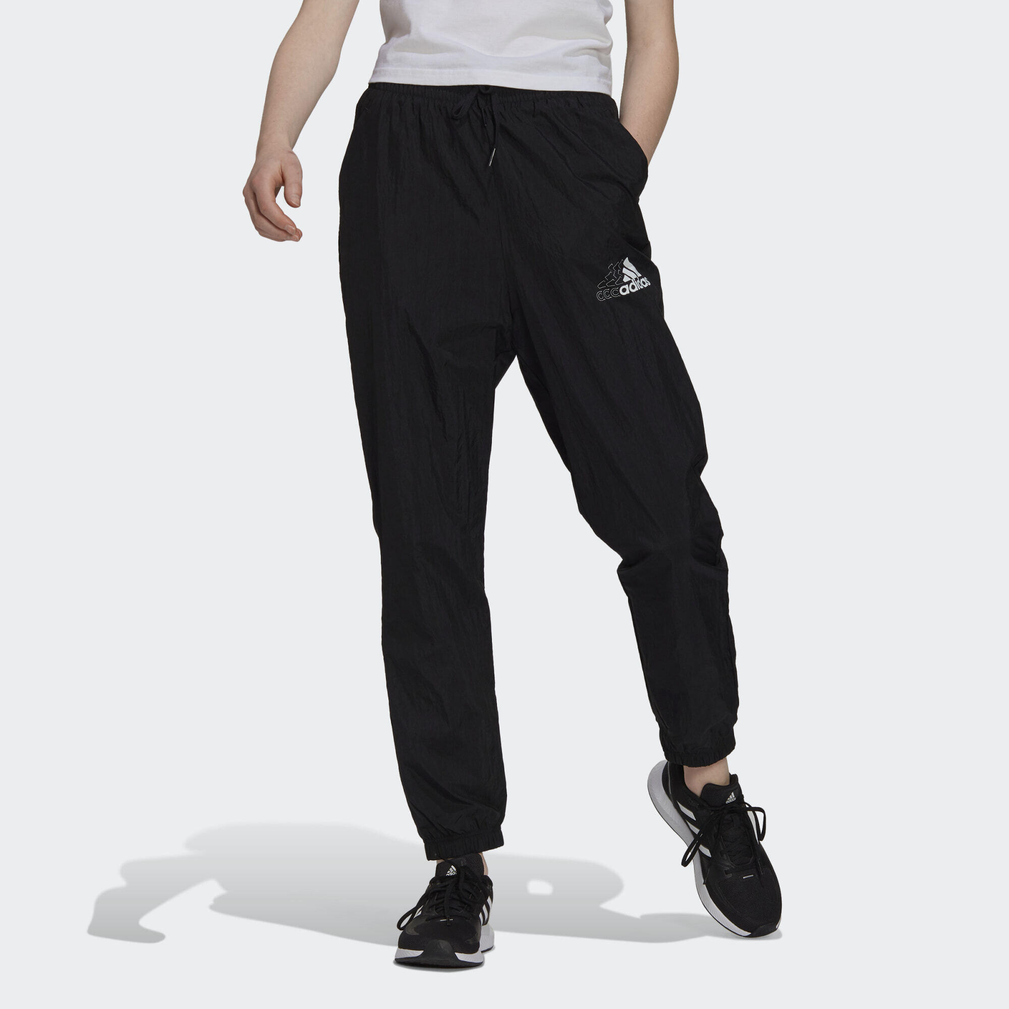 ADIDAS Pantaloni Brand Love Repeat Logo High-Waist Woven