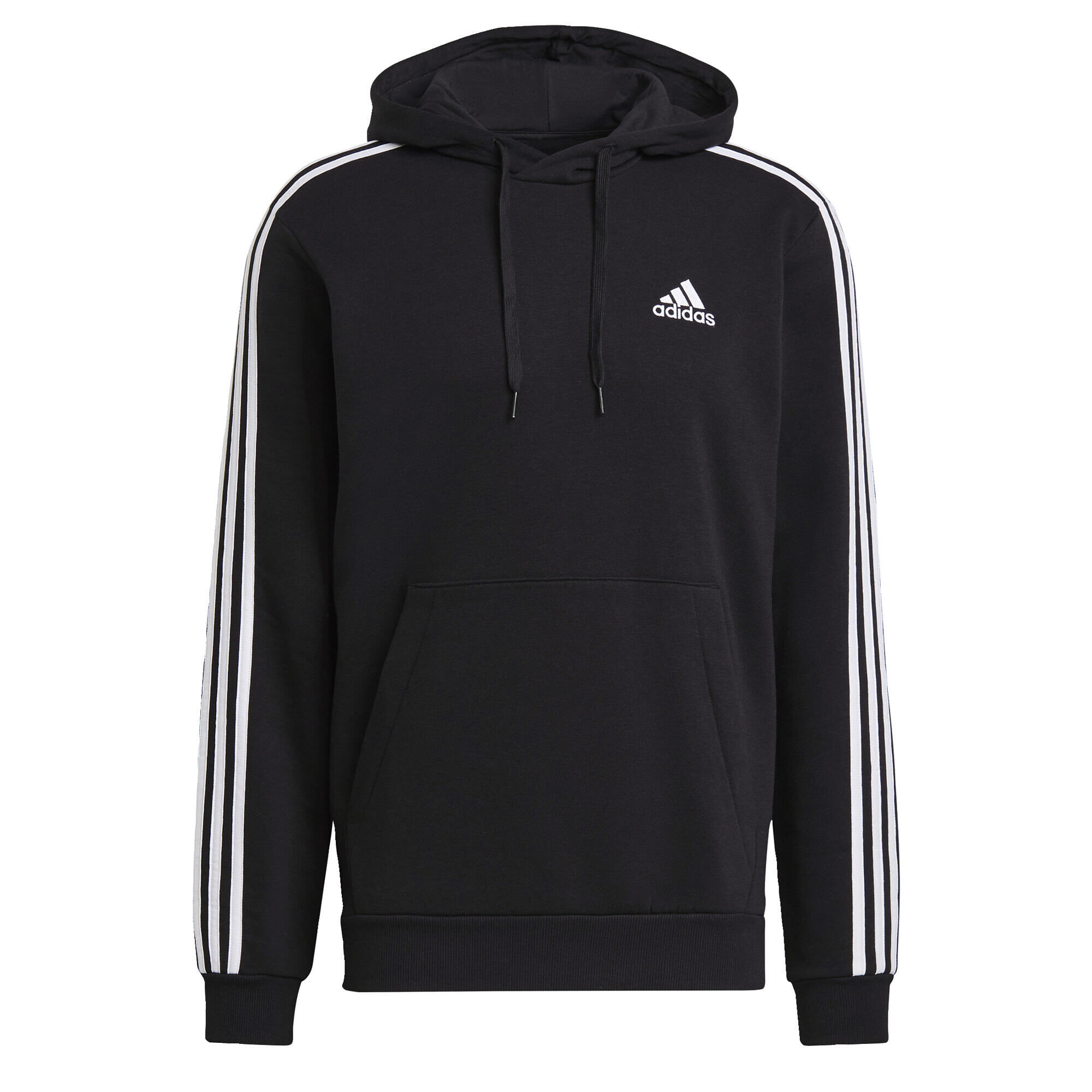Adidas - Sweat-shirt À Capuche Essentials Fleece 3-stripes - Sweat-shirt - Blanc|noir - 40 M - Decathlon