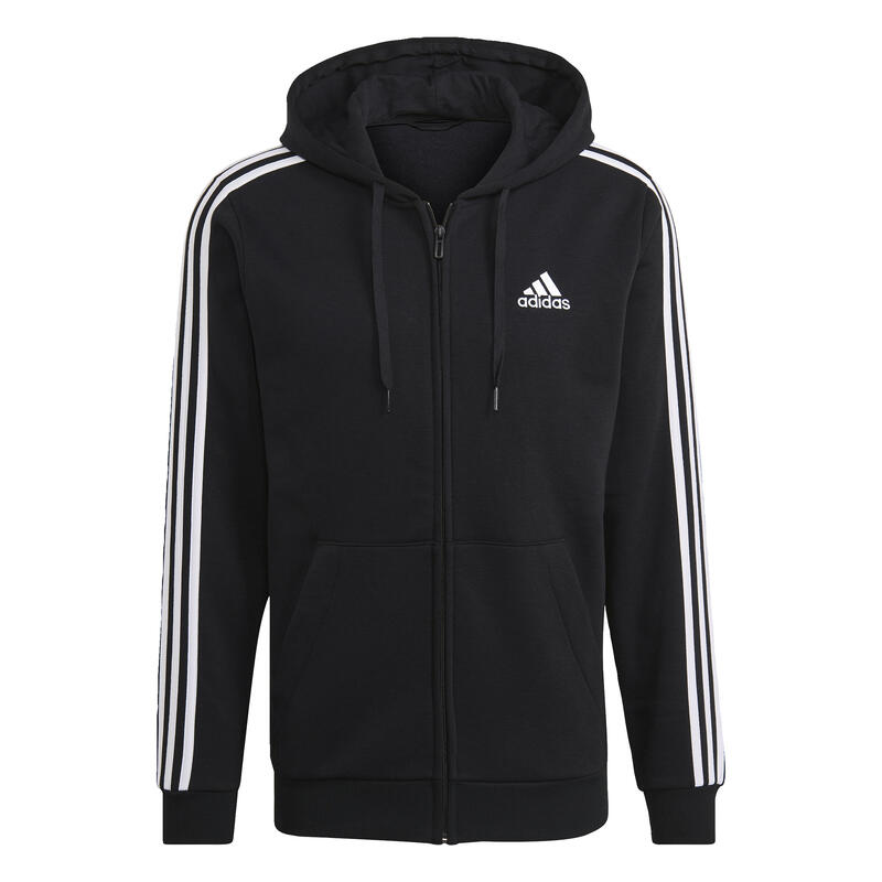 Camisola com capuz adidas Essentials Fleece 3-Bandes Full-Zip