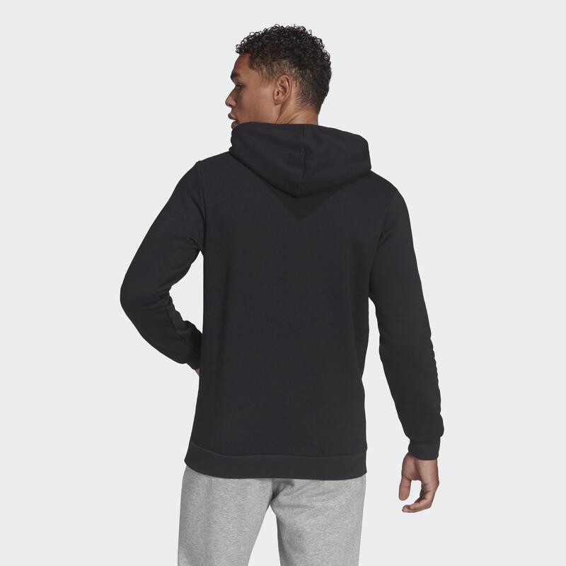 Férfi kapucnis pulóver, adidas Essentials Linear Logo Hoodie, fekete