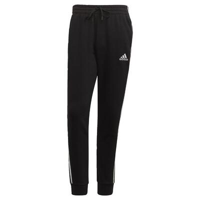 Essentials fleece tapered cuff 3-stripes broek