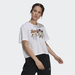 T-shirt adidas x FARM Rio Print Boyfriend Cropped Cotton Logo