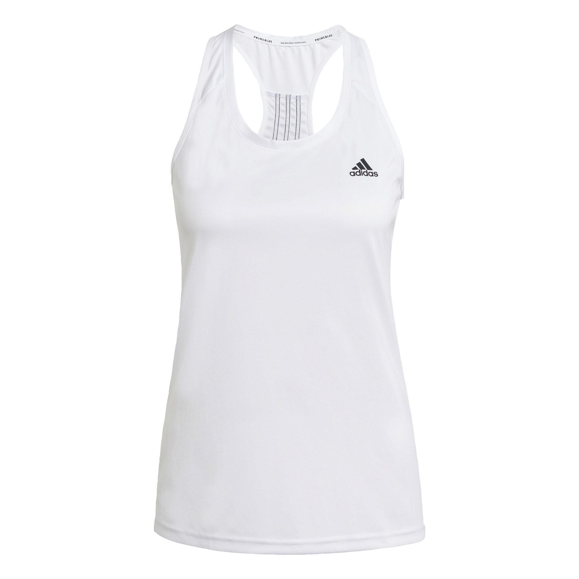 Topo do tanque desportivo feminino adidas Primeblue Designed 2 Move 3-Bandes 2/5
