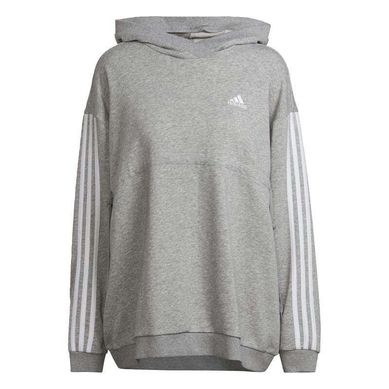 Pulover Fleece adidas Maternitate Gri Bumbac