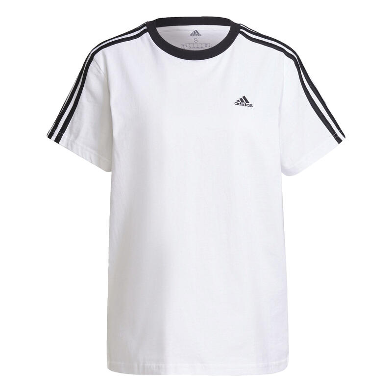 Tricou adidas Essentials 3 Dungi Alb/Negru