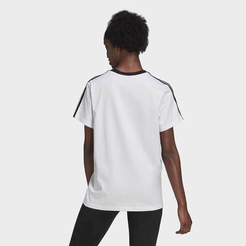 Tricou adidas Essentials 3 Dungi Alb/Negru
