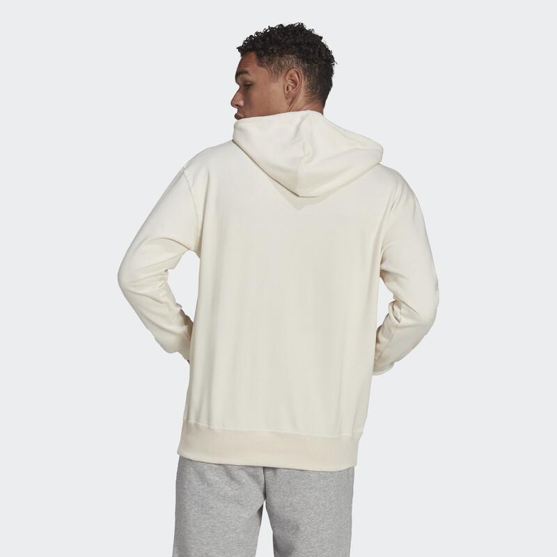 Sweat à capuche blanc en French Terry