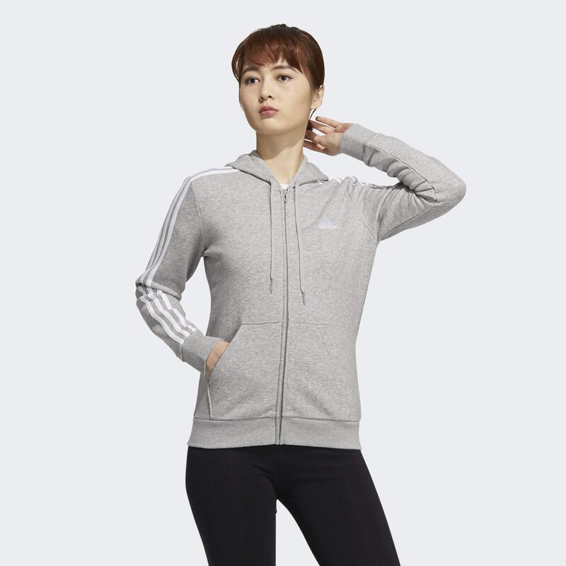 Mikina Essentials Fleece 3-Stripes Full-Zip