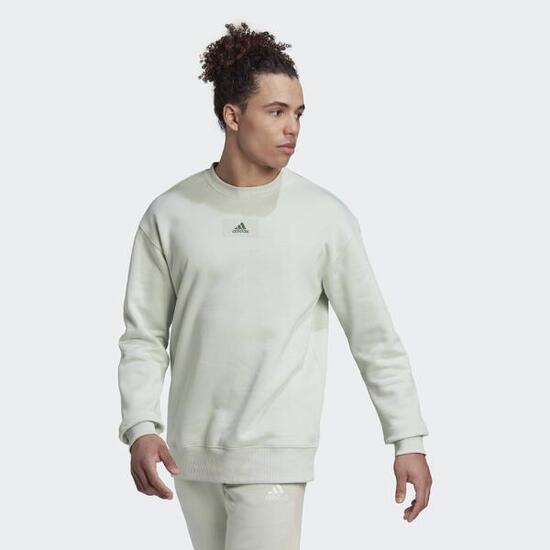 Sweat-shirt en molleton de coton avec emmanchures tombantes Essentials FeelVivid