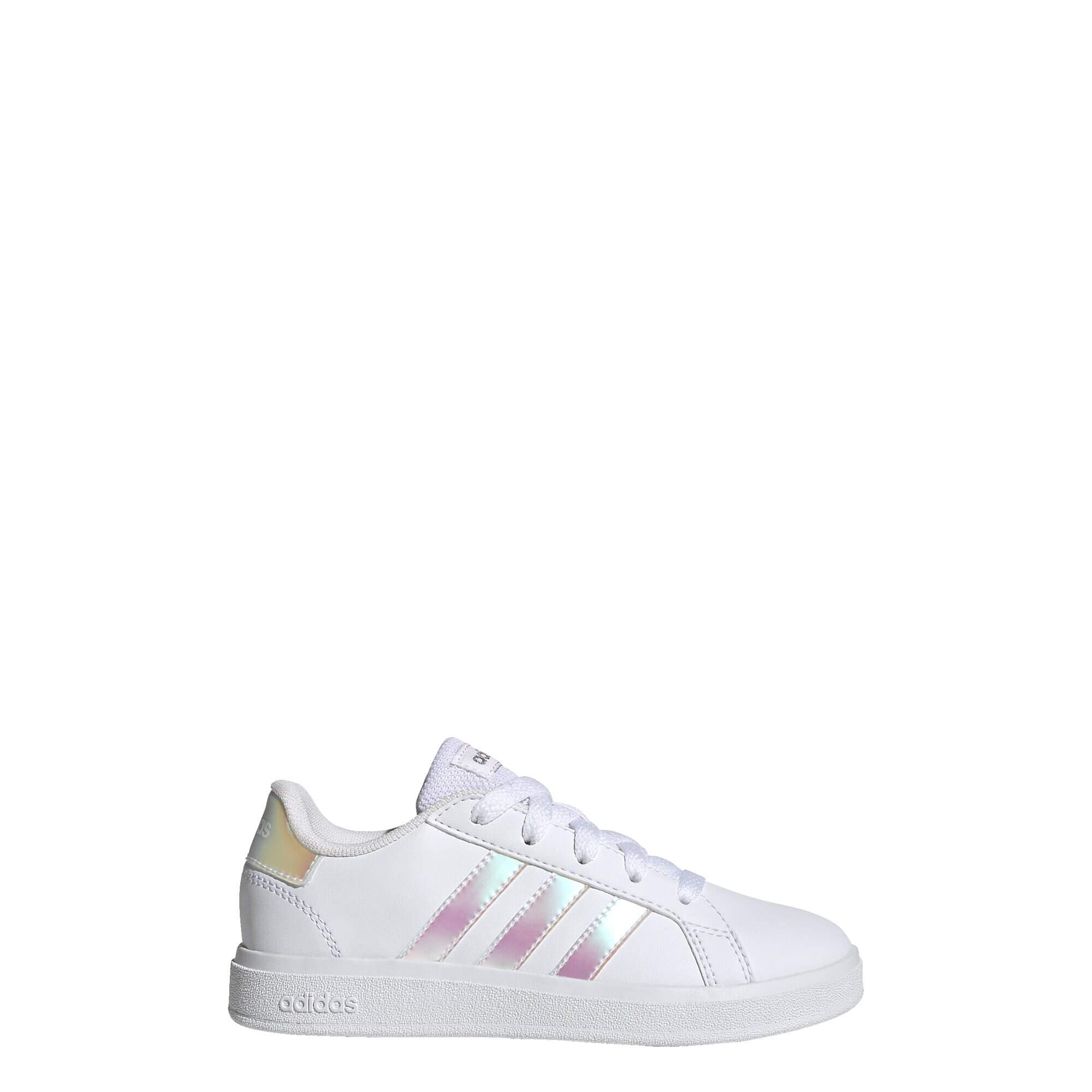 Adidas - Chaussure De Tennis À Lacets Grand Court Lifestyle - Chaussures De Sport - Blanc|multicolore - 32 - Decathlon