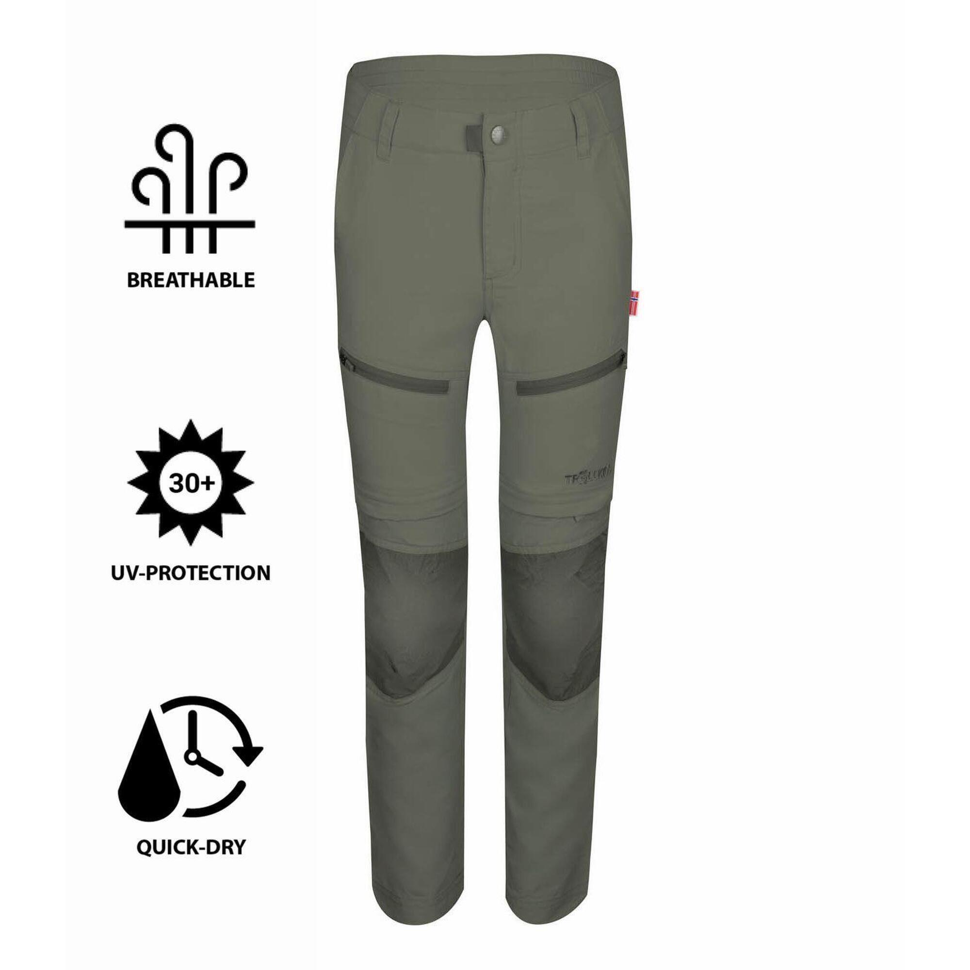 Pantalon de trekking enfant Nordfjord Slim Fit vert argile 3/3