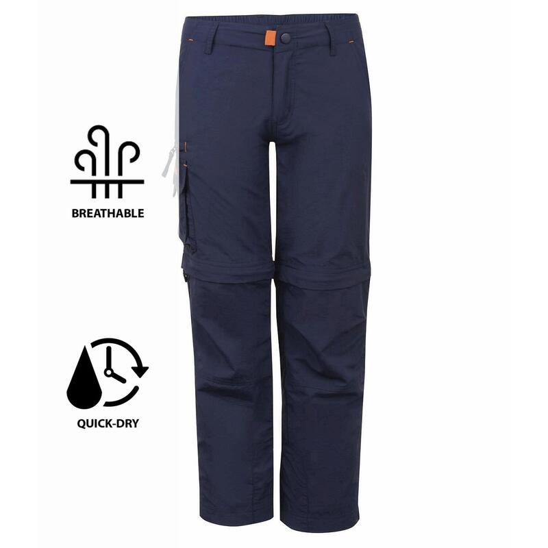 Pantalon zip-off pour enfants Oppland Respirant Bleu marine