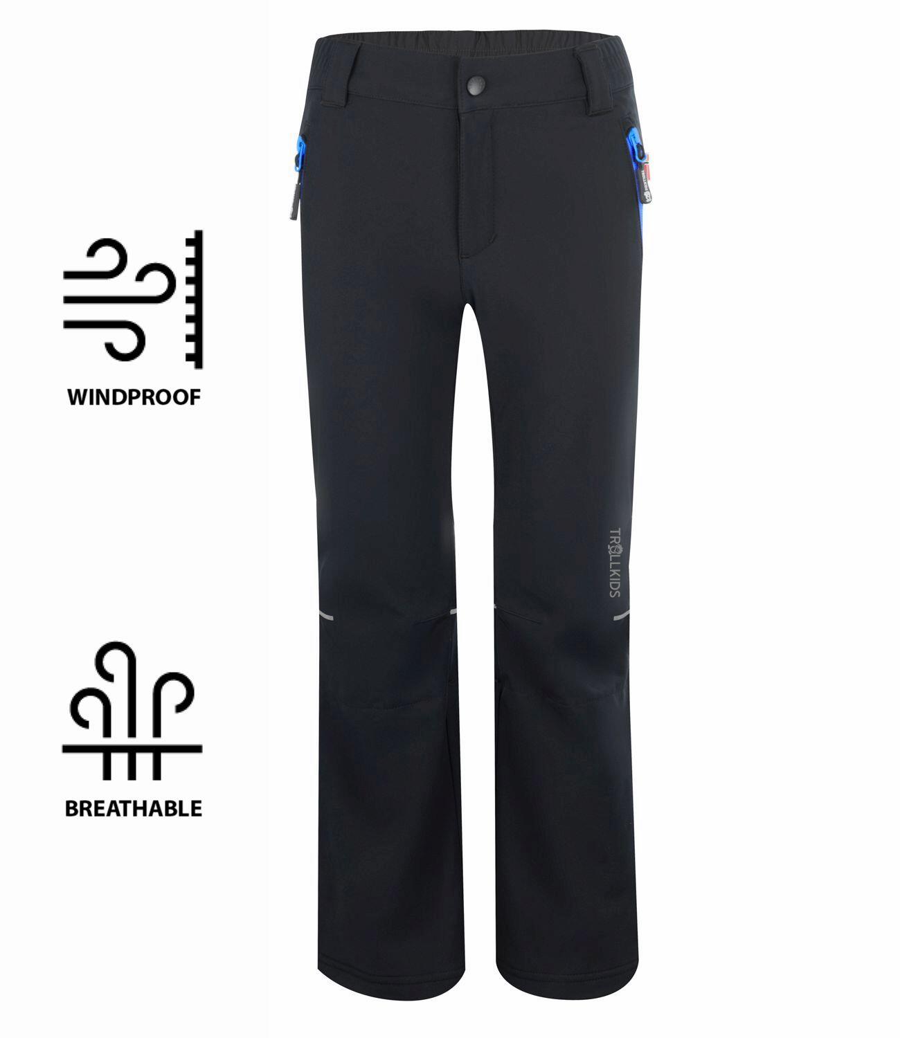 Calças Softshell Hemsedal Criança Impermeáveis Preto / Azul 3/3