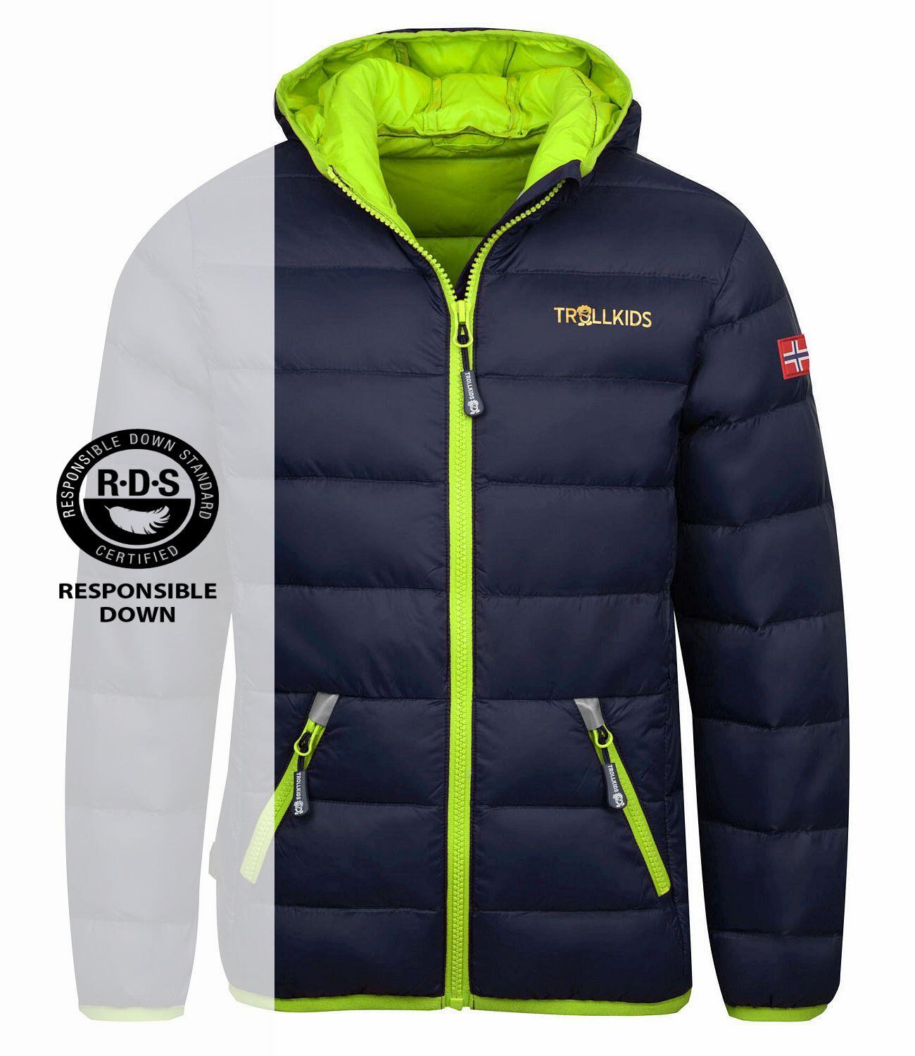 Doudoune pour enfants Dovrefjell Bleu marine / Citron 3/3