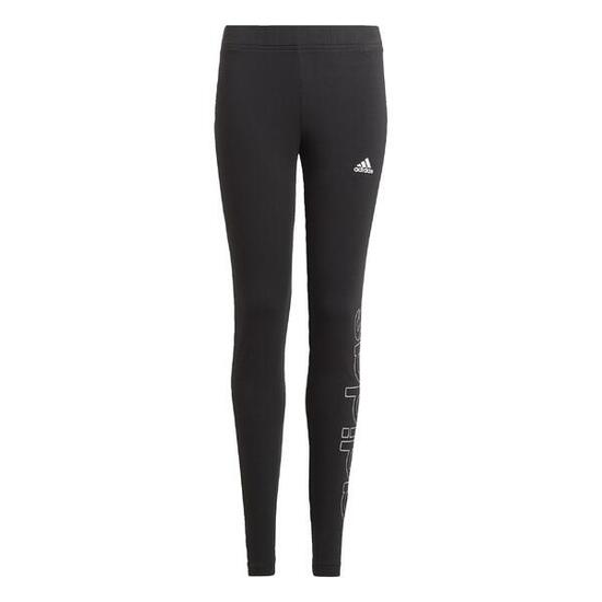 Legginsy dla dzieci adidas Essentials Logo czarne GN4044