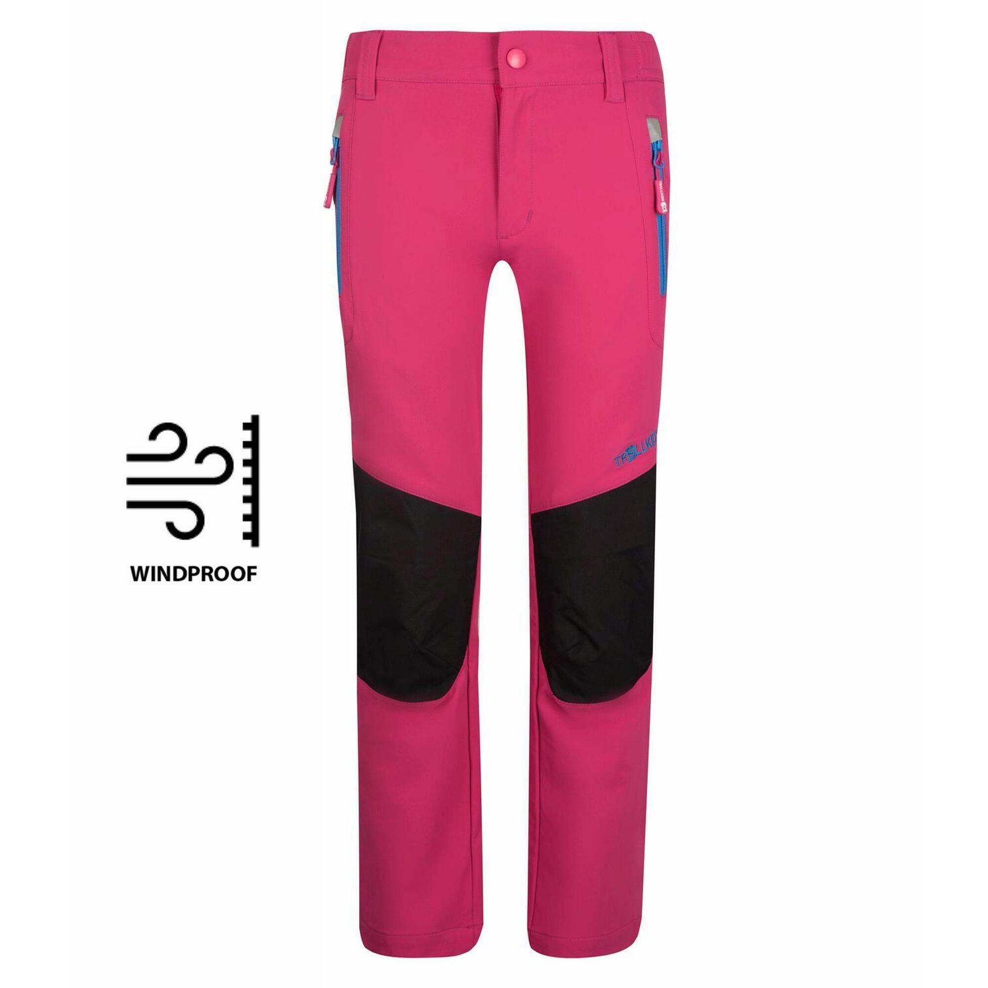 Pantalon Softshell pour enfants Lysefjord Imperméable Magenta 3/3