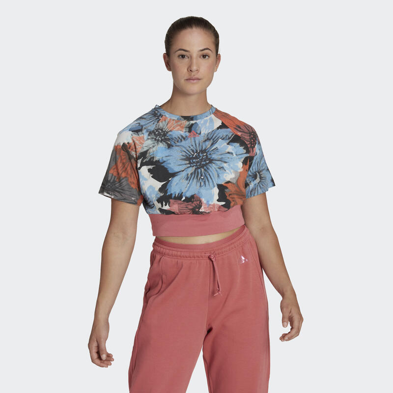 Camiseta Allover Print Cropped