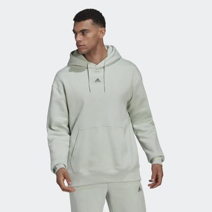 Sweat-shirt à capuche en molleton de coton à emmanchures tombantes Essentials