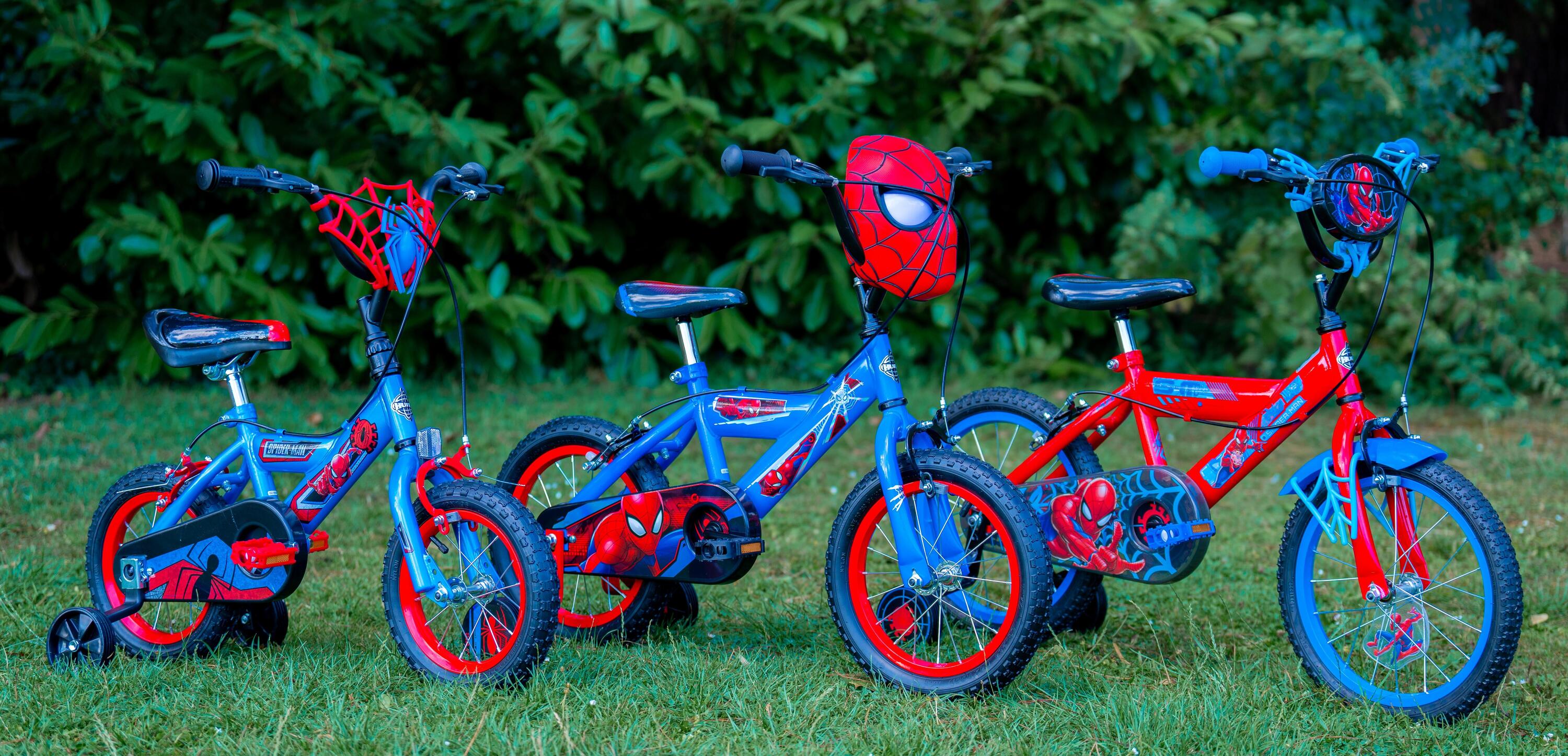 Huffy Marvel Spiderman 14 inch Boys Bike 4 -6 Years + Stabilisers 3/8