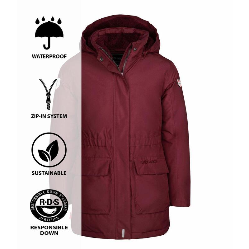 Manteau de duvet pour enfants ALESUND marron