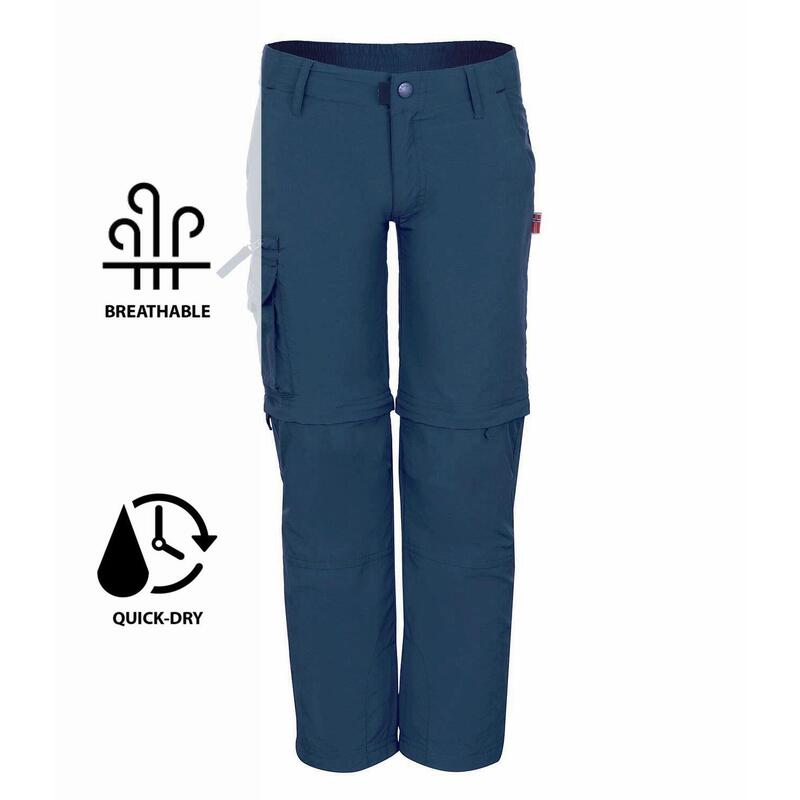 Pantalon zip-off pour enfants Oppland bleu mystique respirant