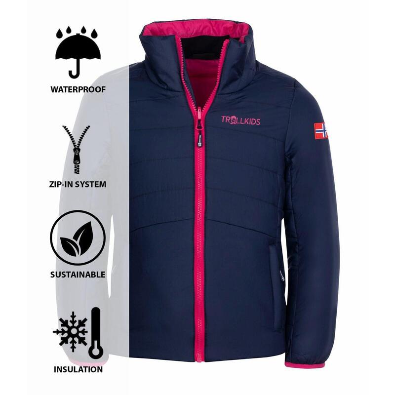 Mädchen Jacke Skavangen Marineblau/Magenta