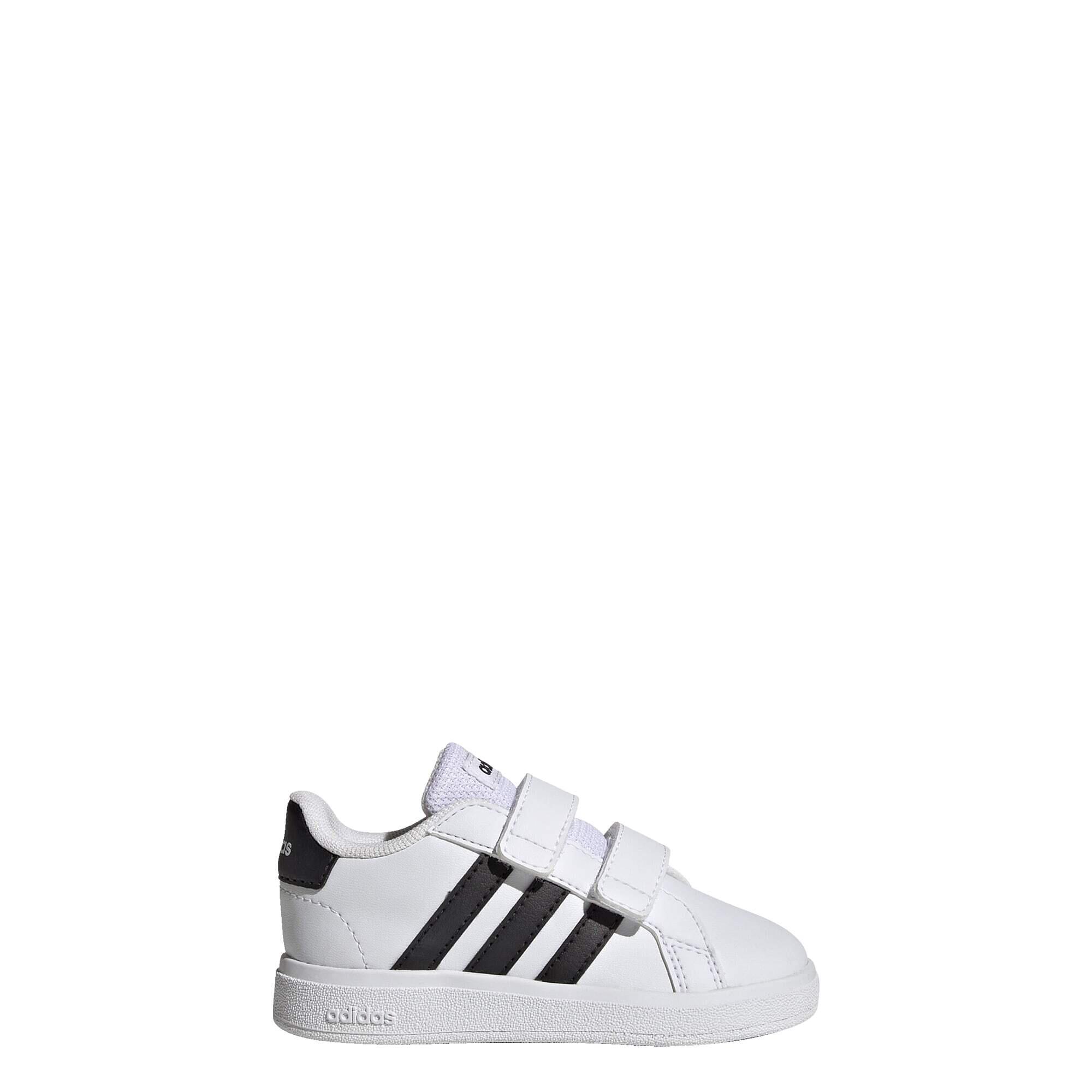 Adidas - Chaussure À Scratch Grand Court Lifestyle - Baskets - Blanc|noir - 21 - Decathlon