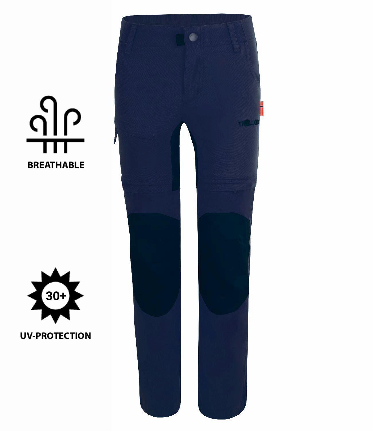 Pantalon de trekking pour enfants Arendal XT Respirant Bleu marine / Orange 3/3