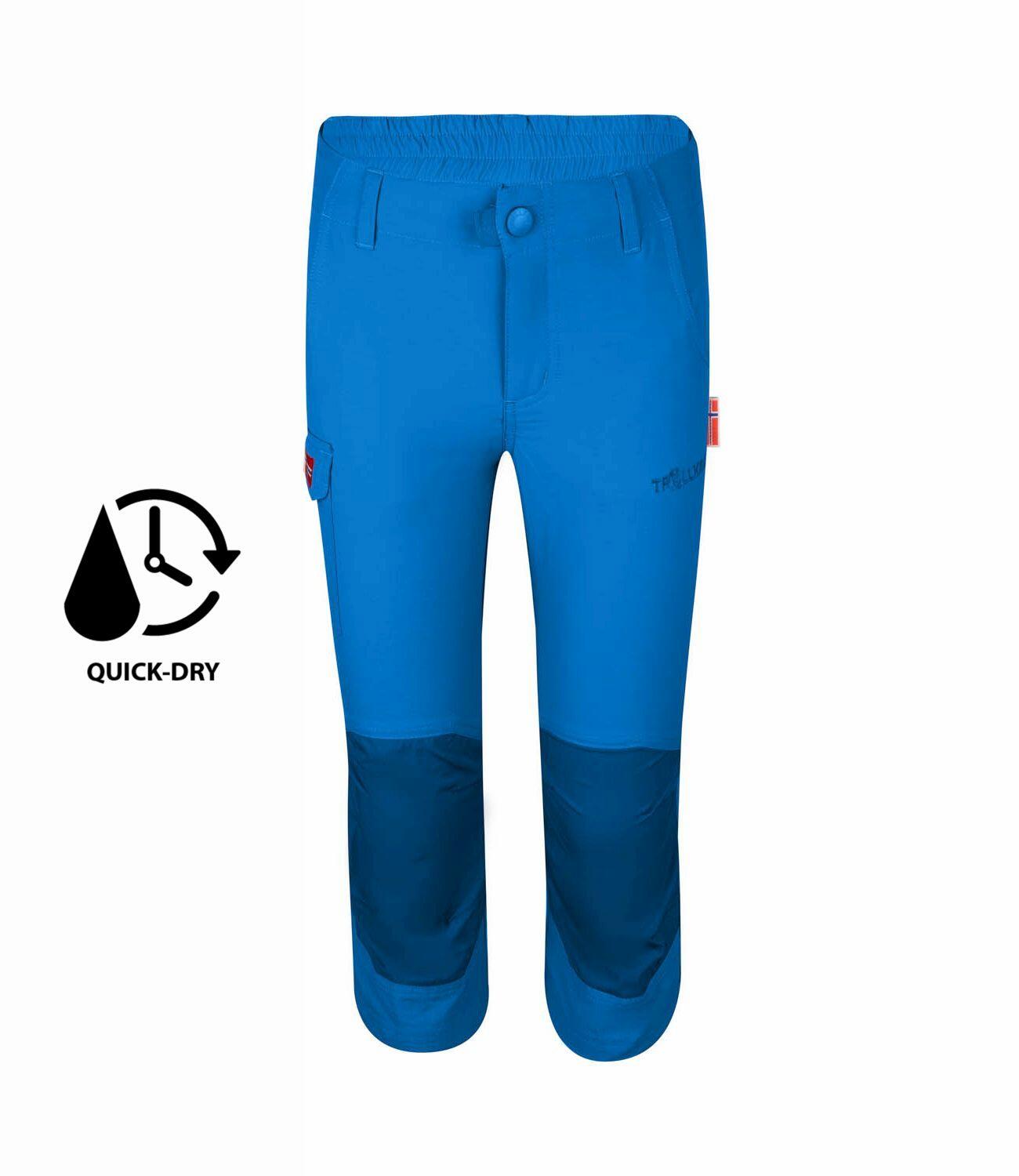 Kinder Trekkinghose Hammerfest 3/4 Leuchtendes Blau 3/3