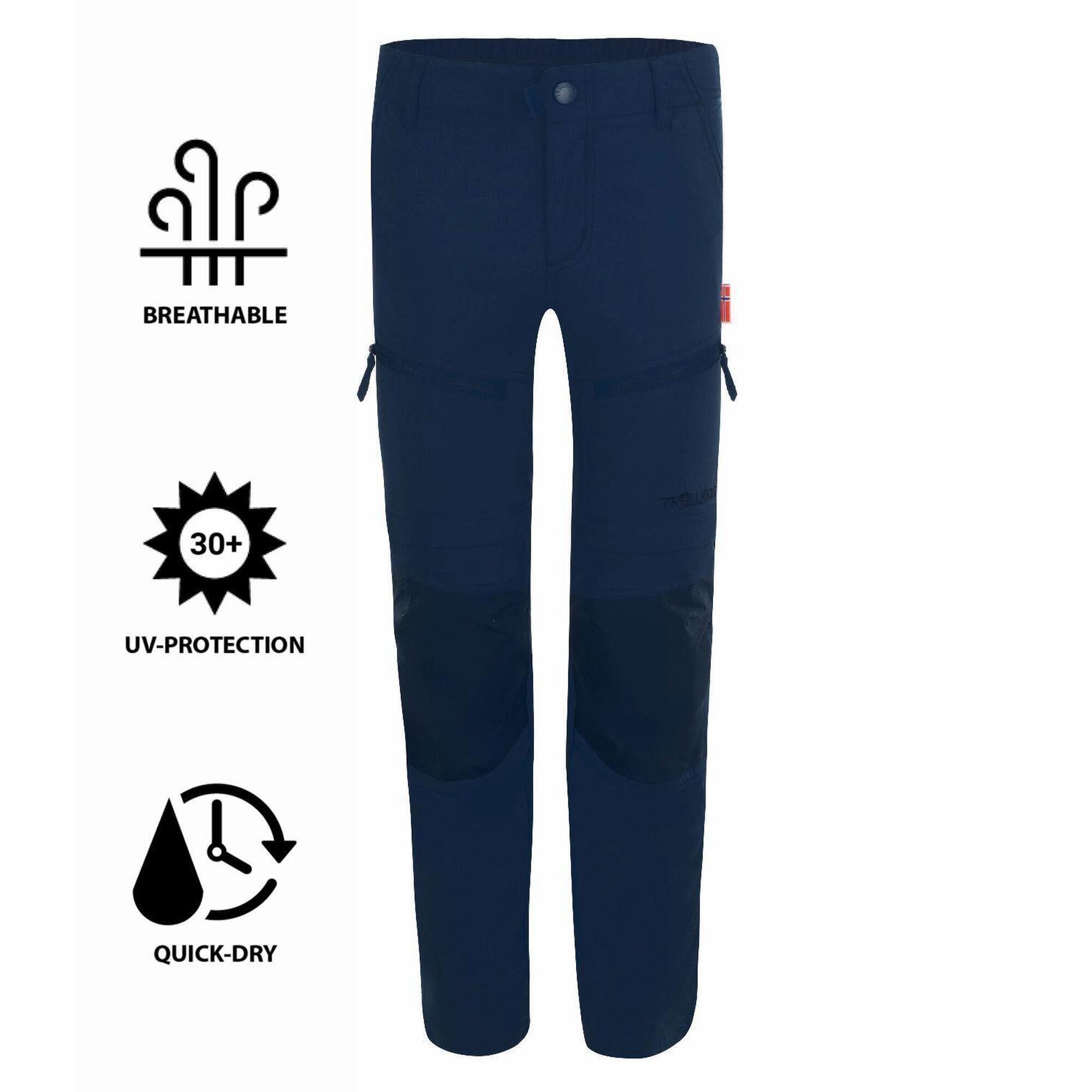 Pantalon de trekking pour enfants Nordfjord bleu marine / orange 3/3