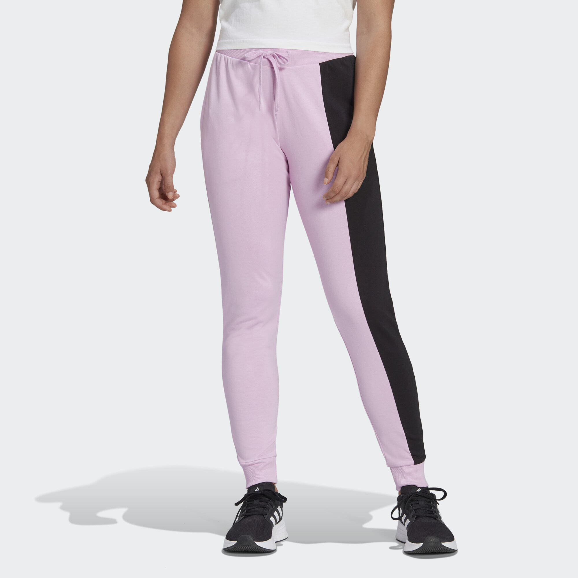 Adidas - Pantalon Essentials Colorblock - Pantalons - Mauve|noir|rose - 38 S - Decathlon
