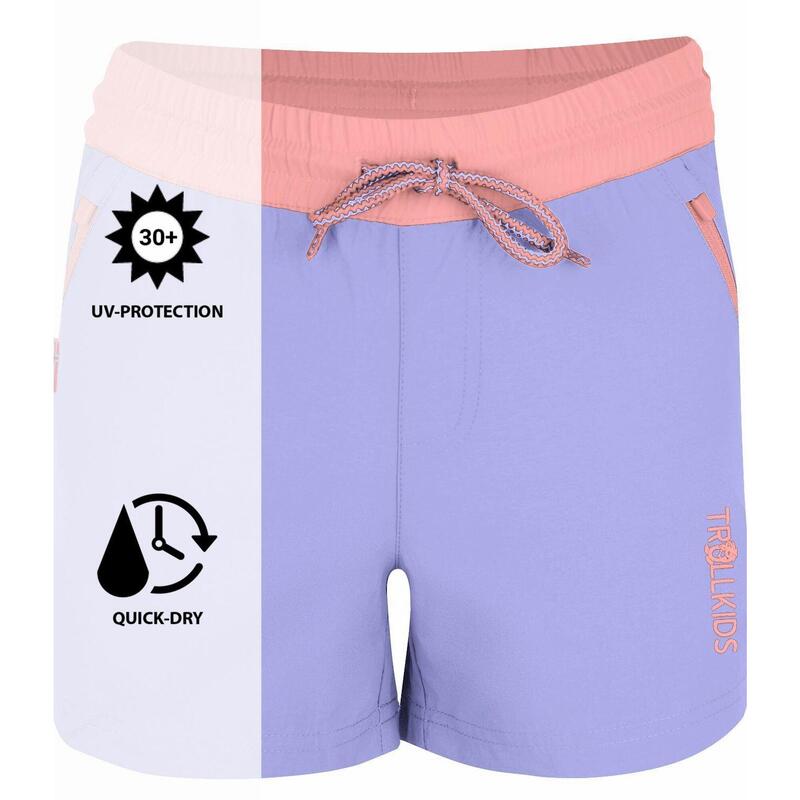 Short pour enfants Arendal violet/abricot