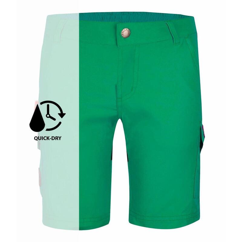 Short de trekking pour enfants Hammerfest vert poivre