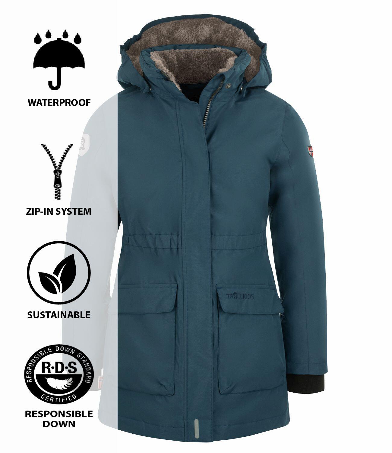 Manteau Alesund pour filles bleu mystique 3/3