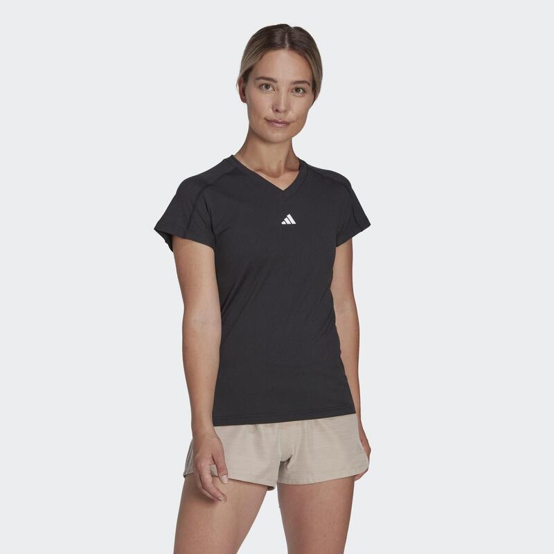 AEROREADY Train Essentials Minimal Branding V-Neck T-Shirt