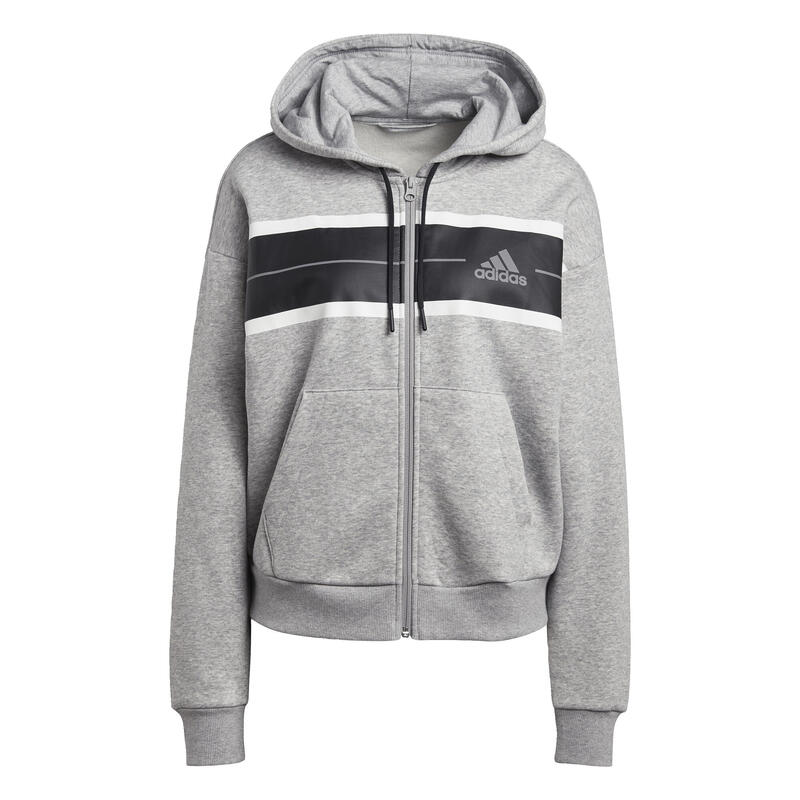 Hanorac cu glugă adidas cu dungi colorblock