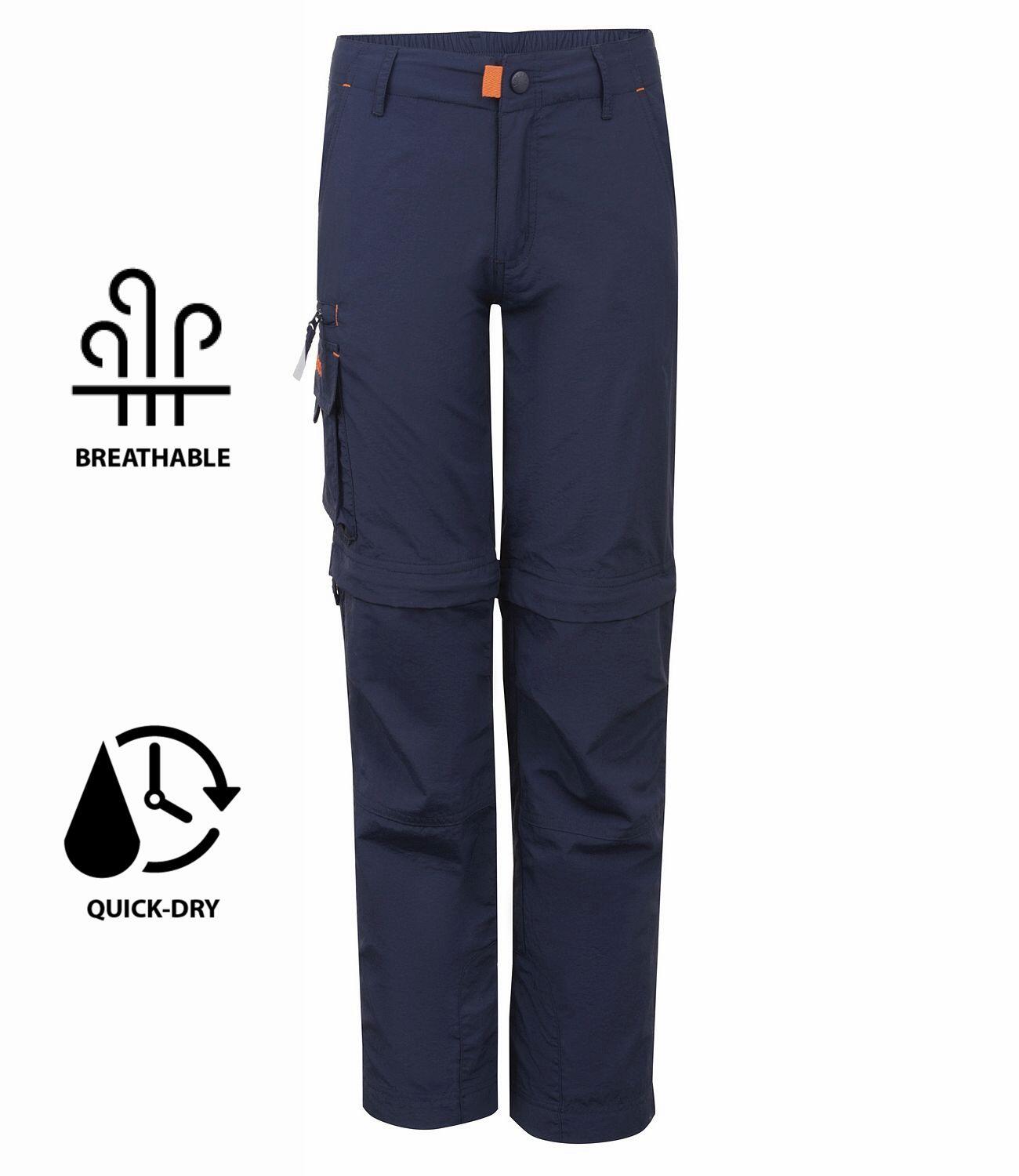 Enfants Oppland Pants Coupe Slim Bleu marine/orange 3/3