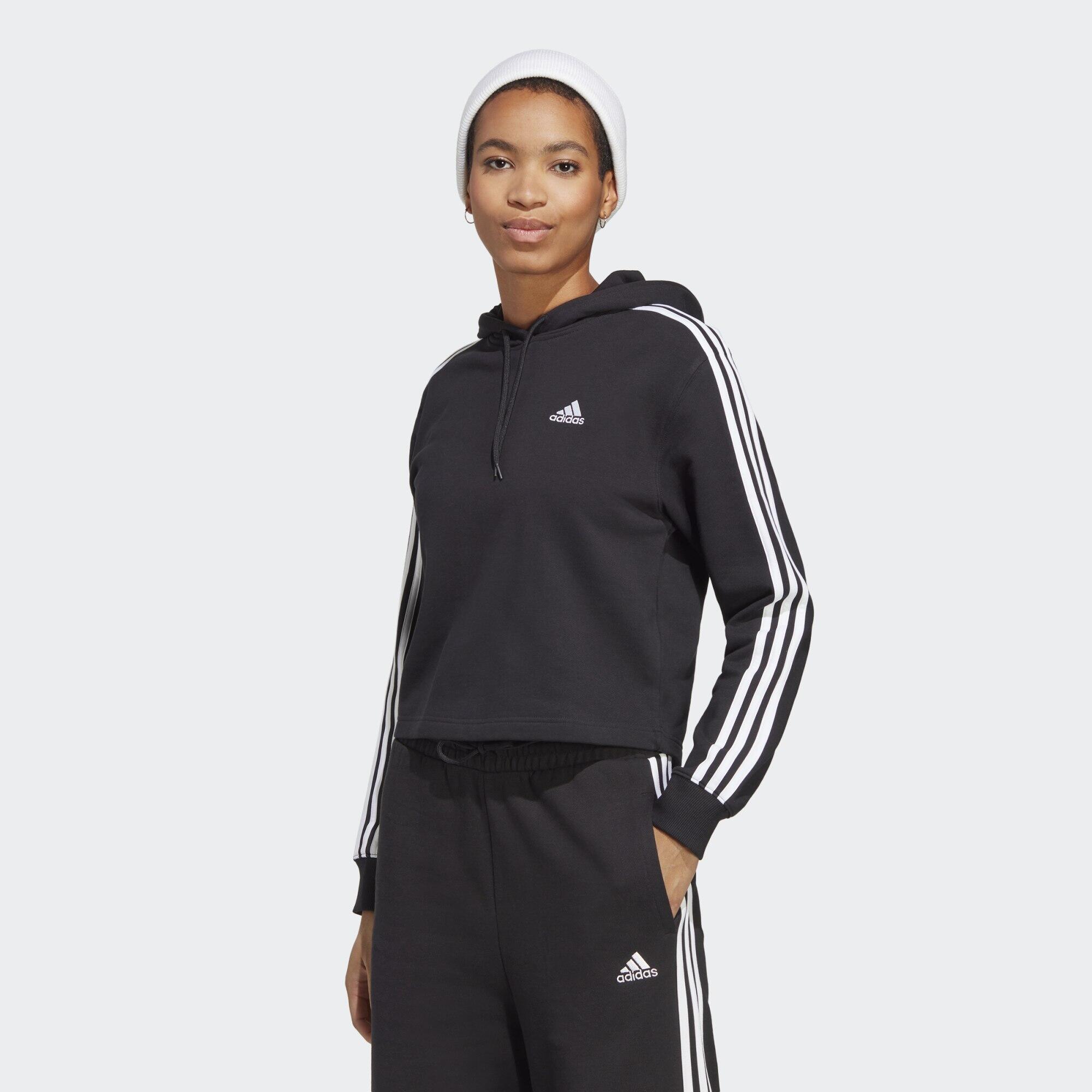 ADIDAS Mikina Essentials 3-Stripes French Terry Crop