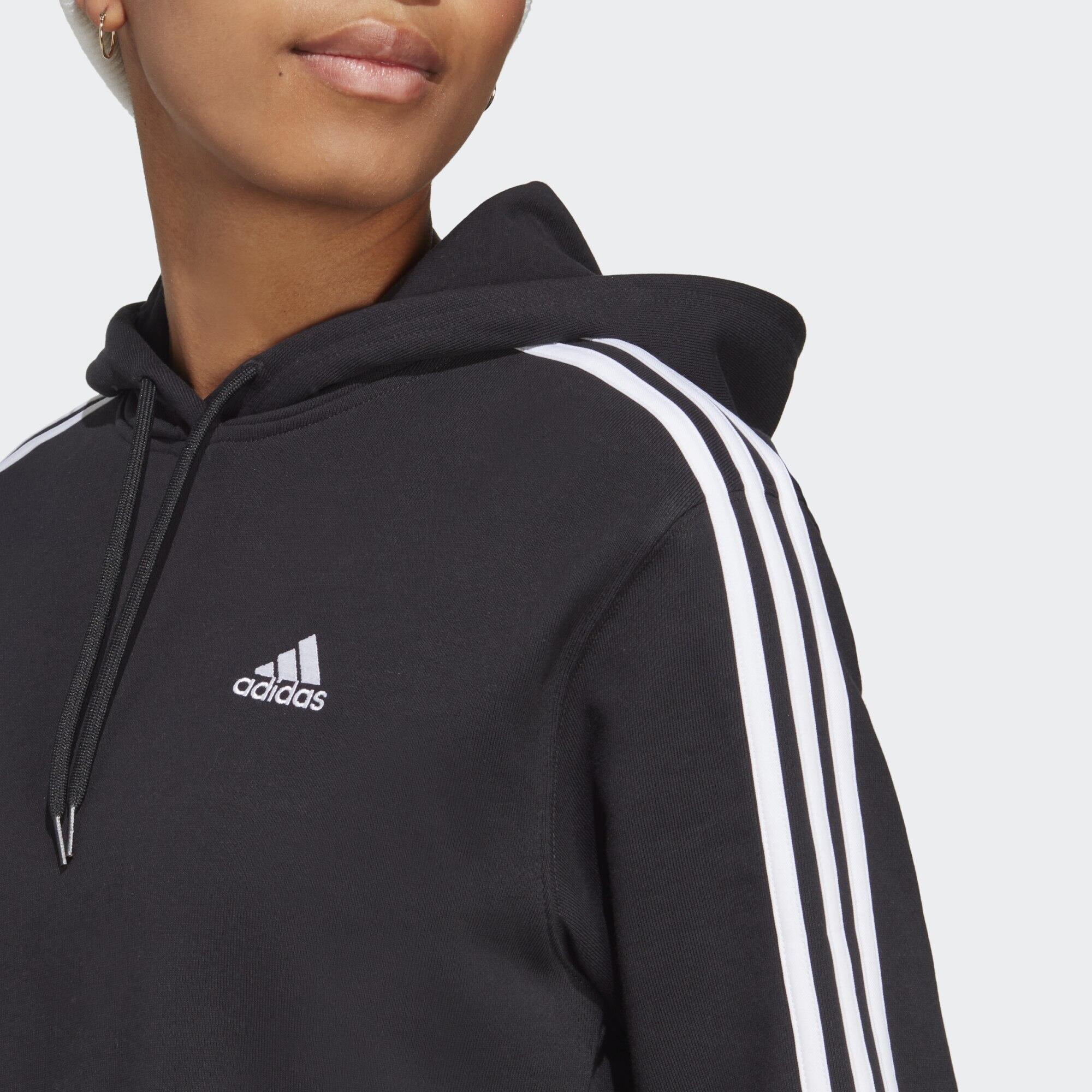 Felpa con cappuccio Essentials 3-Stripes French Terry Crop 4/5