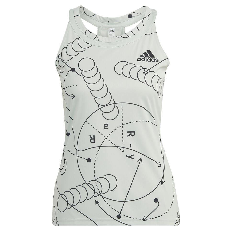 Damski klub tenisowy graficzny tank top adidas