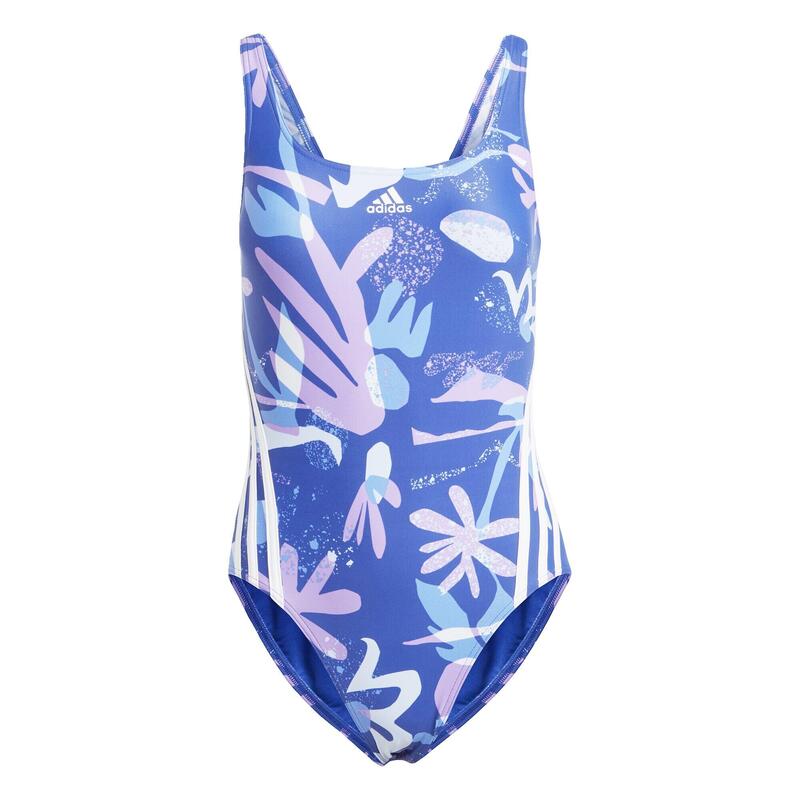 Floral 3-Stripes Swimsuit