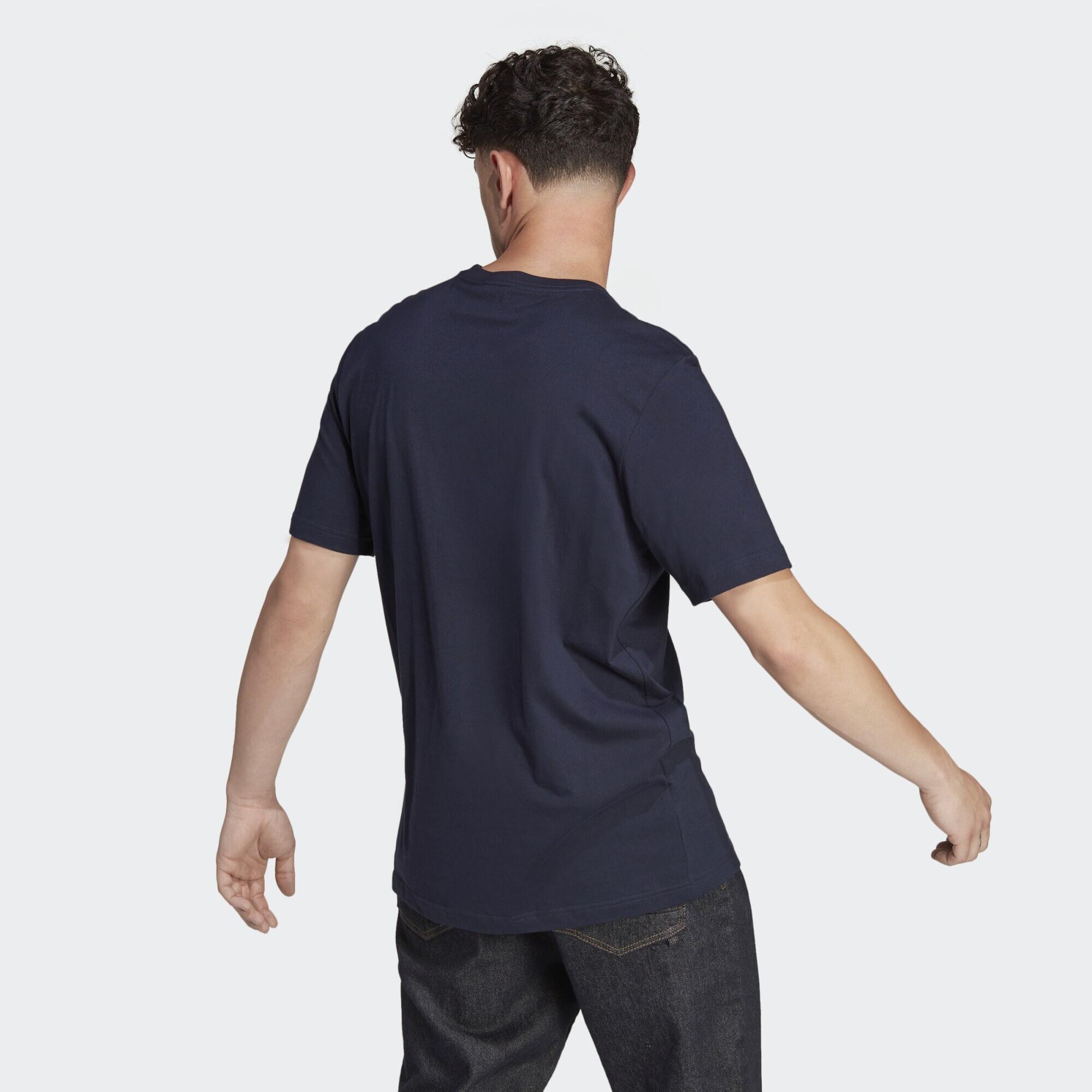 T-shirt in Jersey Singolo Essentials con Logo Piccolo Ricamato 3/5
