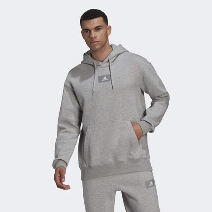 Sweat-shirt à capuche en molleton de coton à emmanchures tombantes Essentials