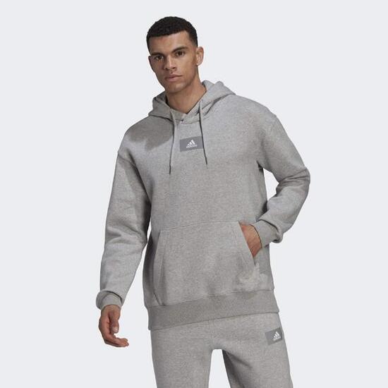 Sweat-shirt à capuche en molleton de coton à emmanchures tombantes Essentials