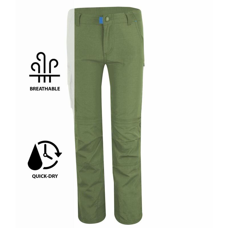 Kinder Hose Slim Fit Oppland Olivgrün / Grau