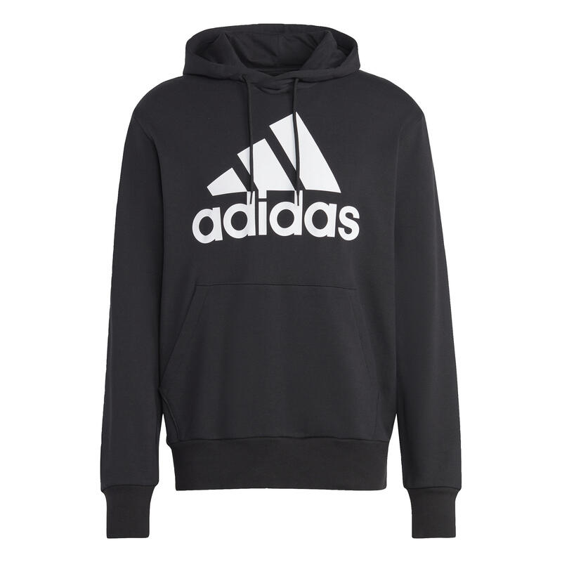 Pulover adidas Essentials negru, croială regulară